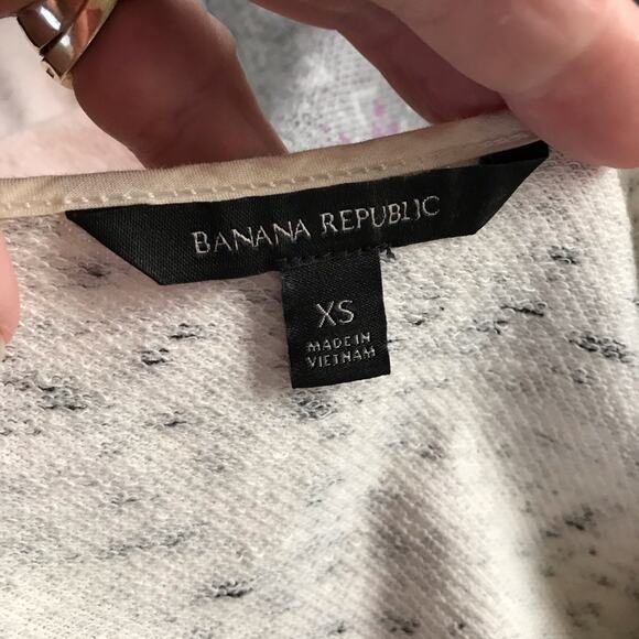 Banana Republic Cropped Boxy Space Dye Over Sized Sweatshirt XS - Picture 4 of 4